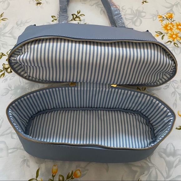 Joy Mangano Double Decker Leather Tote & Wristlet - Picture 3 of 16